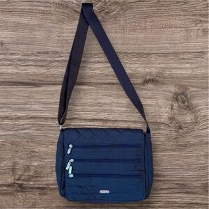 Baggalini Navy Quilted Crossbody Bag